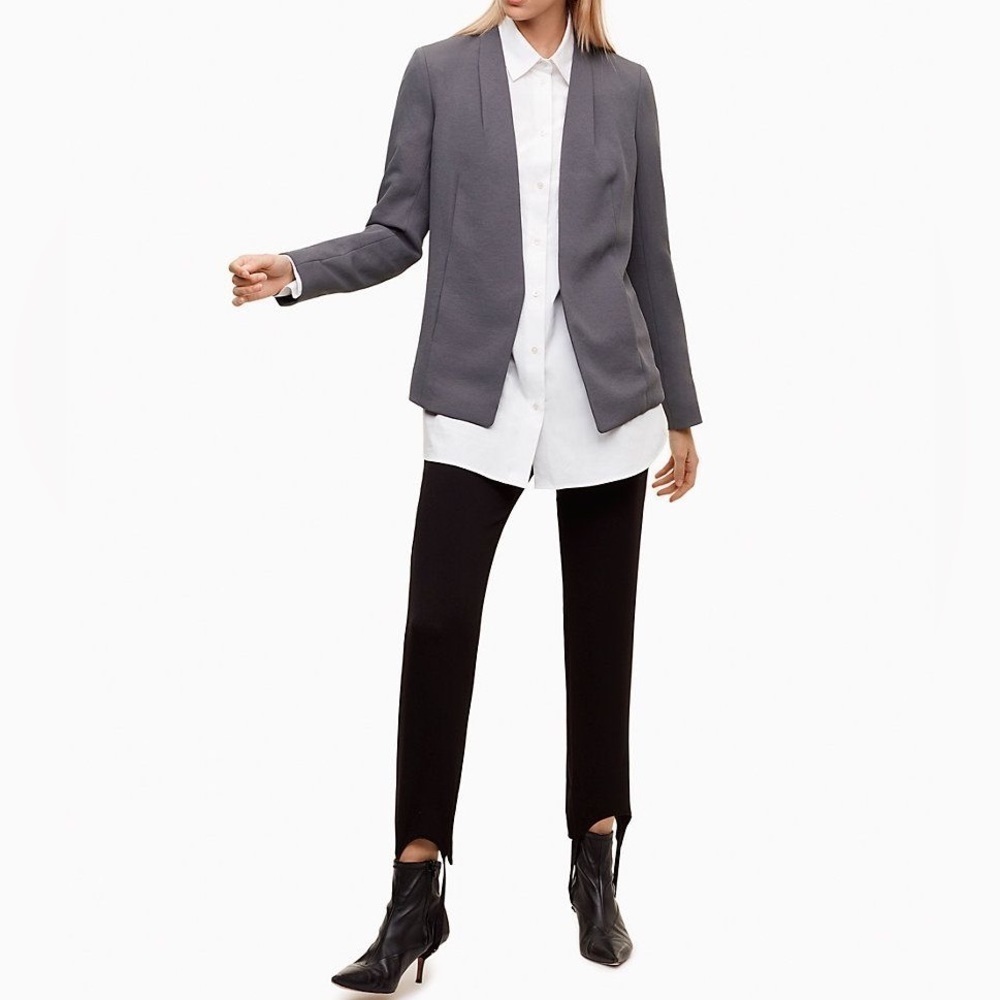 Babaton Size 2 Gray Blazer with Slit pockets, NWOT, Contemporary look
